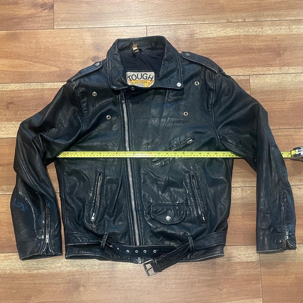 Black Leather Motorcycle Jacket for Men